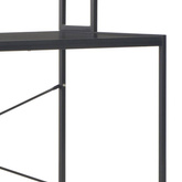 vidaXL Biurko komputerowe, czarne, 120 x 60 x 138 cm