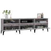 vidaXL Szafka pod TV, szary dąb sonoma, 150x30x44,5 cm wariant 8