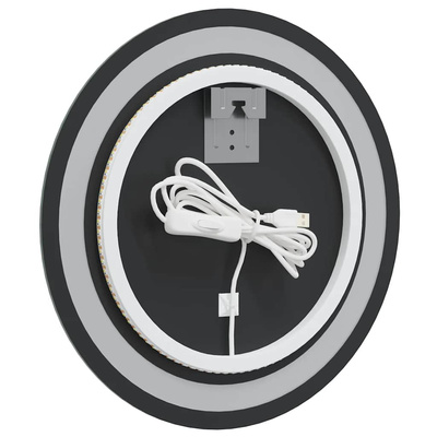 Lustro łazienkowe z LED, okrągłe, 40 cm
