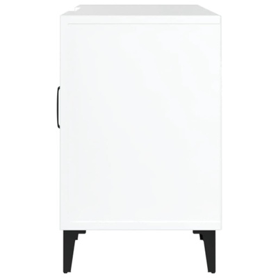 vidaXL Szafka pod TV, wysoki połysk, biała, 150x30x50 cm