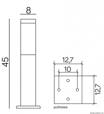 Lampa ogrodowa stojąca SS802-450