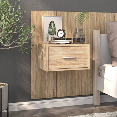 vidaXL Wiszące szafki nocne, 2 szt., dąb sonoma model standard