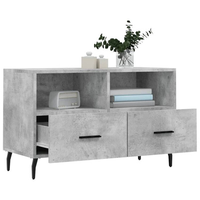 Szafka pod TV, szarość betonu, 80x36x50 cm vidaXL