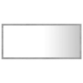 vidaXL Lustro łazienkowe LED, szarość betonu, 90x8,5x37 cm, akryl