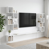 Półka na telewizor montowana na ścianie Biały 200 x 15 x 94 cm
