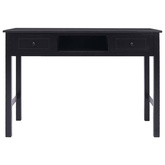 vidaXL Biurko, czarne, 110 x 45 x 76 cm, drewniane