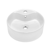Umywalka nablatowa granada 41 cm, okrągła, z otw. na bat. CE-44-001-W Invena