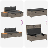 Zestaw sof na zewnątrz 4 -Seater 4 szt. 55 x 30 x 39 cm