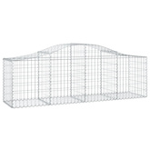 Kosze gabionowe, 14 szt, 200x50x60/80 cm, galwanizowane żelazo