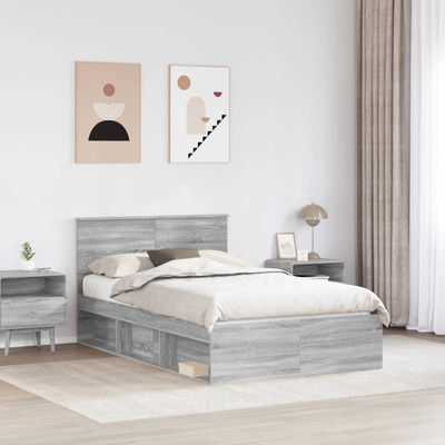 Ramka łóżka Szary Sonoma 120 x 200 cm Drewno inżynieryjne