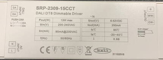 Zasilacz LED stałoprądowy CCT  DALI 15W  2X250mA DT8