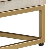 vidaXL Szafka pod TV, 110x30x40 cm, bielone drewno mango