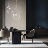 Lampa wisząca SKIROS srebrny ring – minimalistyczne oświetlenie LED 4000K z E27