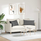 Poduszki na sofę 2 pcs Ciemnoszary 80 x 40 cm tkanina