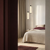 Lampa wisząca Corte szklana tuba czarny mat LED 10W 3000K do salonu