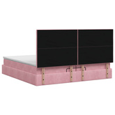 Łóżko ottoman z materacem różowy 200 x 200 cm Welur