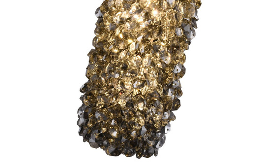 Designerska Lampa ścienna  czarna Swarovski Adani AD217