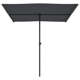 Parasol ogrodowy na aluminiowym słupku, 2x1,5 m, antracytowy