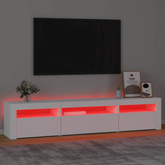 vidaXL Szafka pod TV z oświetleniem LED, biała, 195x35x40 cm