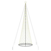 Choinka świąteczna LED z podstawą Ciepła biel 500 cm Metal