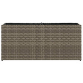 Donica ogrodowa z 2 wkładami, szara, 90x20x40 cm, rattan PE