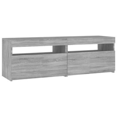 Szafka pod TV z LED, szary dąb sonoma, 120x35x40 cm vidaXL