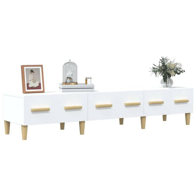 vidaXL Szafka pod TV, biała, 150x34,5x30 cm, materiał drewnopochodny