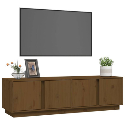 vidaXL Szafka pod TV, miodowy brąz, 140x40x40 cm, lite drewno sosnowe
