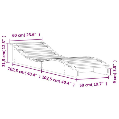 vidaXL Leżaki, 2 szt., białe, 205x60x31,5 cm, lite drewno sosnowe