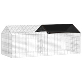 Klatka dla królika Srebrny 200 x 78 x 78 cm Stal Galwanizowana