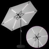 Parasol ogrodowy z oświetleniem LED i podstawą 270 x 270 cm