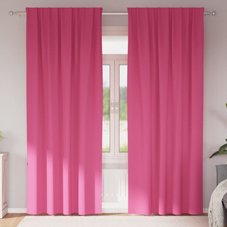 Firany blackout z kółkami 2 pcs Jasnoróżowy 260 x 140 cm