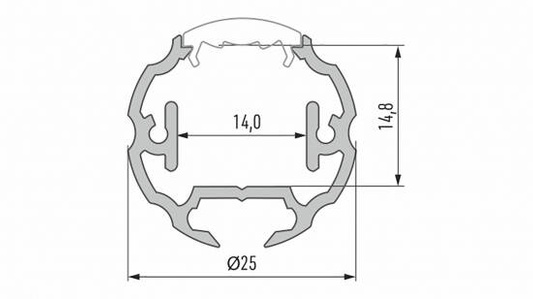 Profil LED LUMINES typ Cosmo inox anodowany 1 m