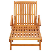 vidaXL Zestaw 2 leżaków ze stolikiem, lite drewno akacjowe