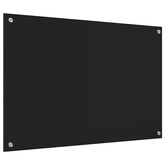Panel kuchenny Czarny 90 x 60 cm szkło hartowane