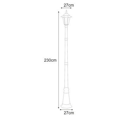 Lampa ogrodowa stojąca K-7064A/1 CZARNY z serii STANDARD