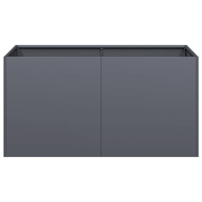 Donica, antracytowa, 80x40x40 cm, stal walcowana na zimno