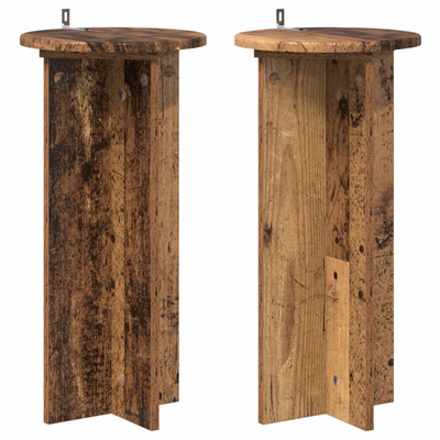 Stojak na rośliny 2 pcs Stare drewno 29,5 x 29,5 x 60 cm