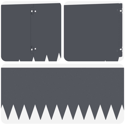Krawężnik do trawnika 20 szt. 103 x 30 cm Stal antracytowy