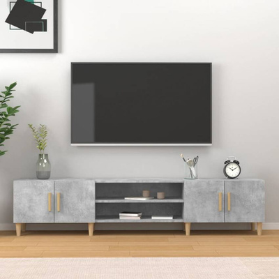 vidaXL Szafka pod TV, szarość betonu, 180x31,5x40 cm