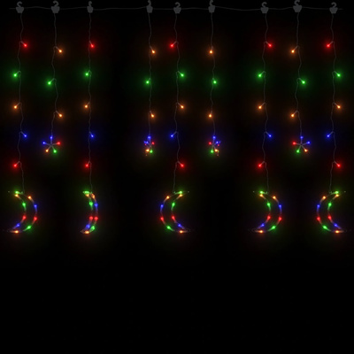 Lampki świąteczne z gwiazdkami i księżycami, na pilota, 138 LED
