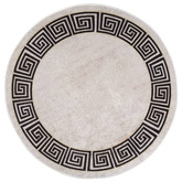 vidaXL Dywan z możliwością prania, 120 cm, jasnobeżowy