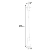 Lampa ogrodowa stojąca K-7064A/1 CZARNY/ZŁOTY z serii STANDARD