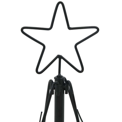 Choinka Stożkowa Świąteczna z podstawą Czarny 60 cm Stal