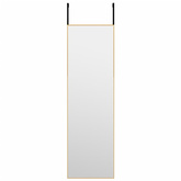 vidaXL Lustro na drzwi, złote, 30x100 cm, szkło i aluminium