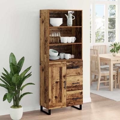 Highboard 2 szt. Stare drewno 69,5 x 34 x 180 cm