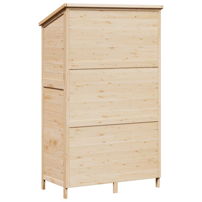 Shed ogrodowy naturalny 106 x 56 x 176,5 cm Drewno Świerkowe