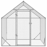 Klatka dla kur Srebrny 200 x 170 x 177 cm Stal Galwanizowana