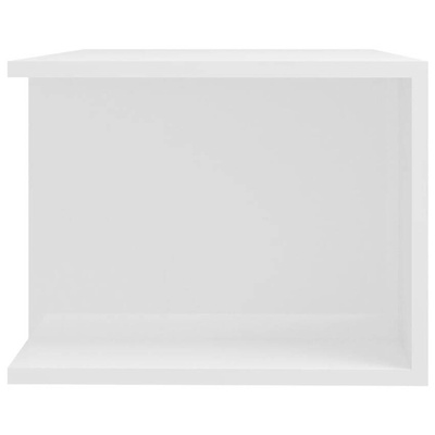 vidaXL Szafka TV z oświetleniem LED, wysoki połysk, biała, 90x39x30 cm