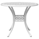 5-częściowy zestaw mebli ogrodowych, biały, odlewane aluminium